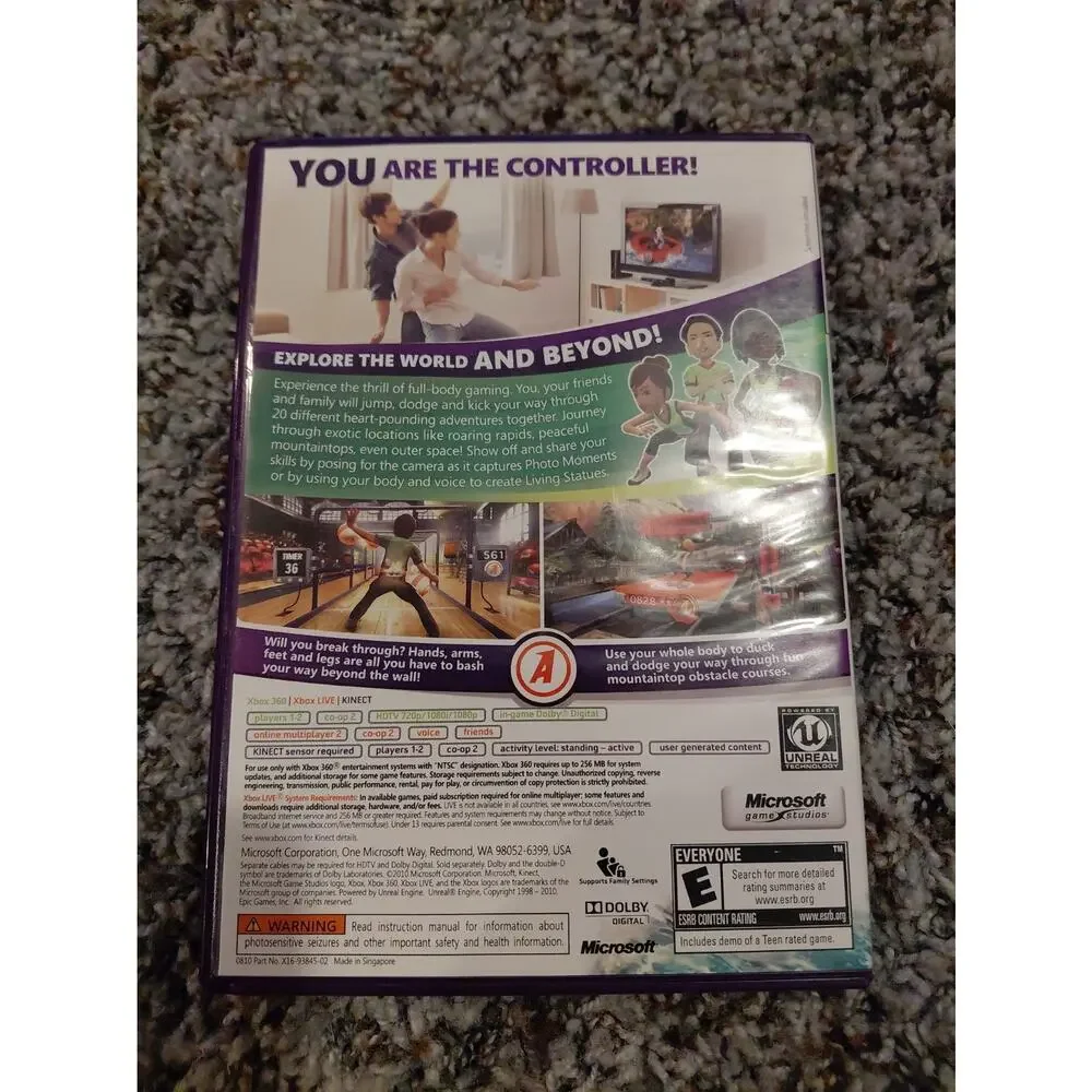 Kinect Adventures (Microsoft Xbox 360, 2010) Complete Tested Working